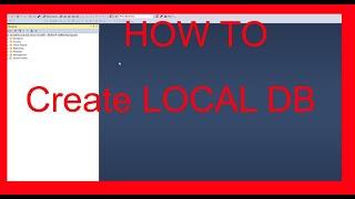 How to create local db using microsoft sql server management studio