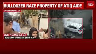 Umesh Pal Murder: Bulldozer Action On Atique Ahmad, House Demolished