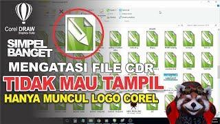 mengatasi file corel tidak tampil