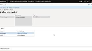 D365 F&O: Product configuration model Part3 Table Constraints