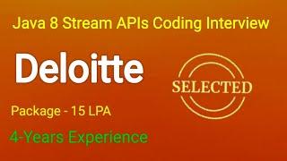 Deloitte Java 8 Stream APIs Coding Interview | Deloitte Java Interview Questions