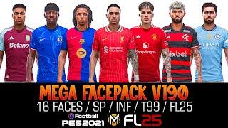 MEGA FACEPACK PES 2021 & FOOTBALL LIFE 25: Caras reales