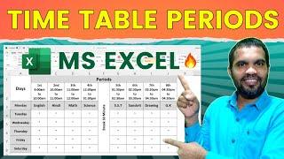 Excel Time Table | Timetable Template Excel Free Download