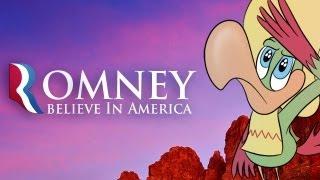 Romney Courts Hispanic Vote With Animated Sombrero-Wearing Parrot