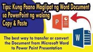 Microsoft Word document send to Powerpoint Presentation