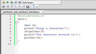 C Programming Tutorial - 66: The getchar() and putchar() Functions