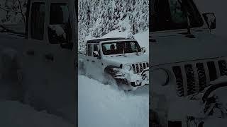 Jeep Gladiator plows deep snow