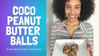 Coco Peanut Butter Balls Vegan Recipe - The Colorful Home Cooking Show with Gabrielle Reyes