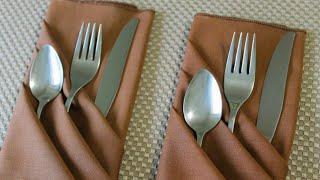 How to fold napkins using the Triple Pocket Fold