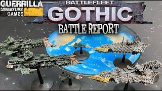 Battlefleet Gothic Battle Report - Iron Warriors vs. Imperials