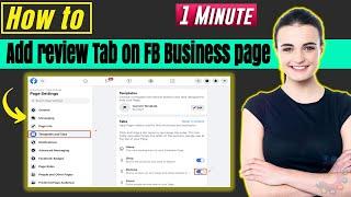 How to add review Tab on Fb business page 2024