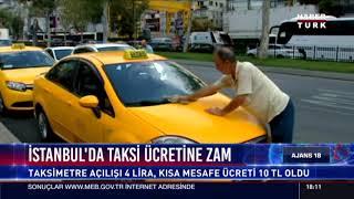 İstanbul'da taksi ücretine zam