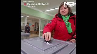 Citizens of occupied city of Makiivka "vote" for Russian elections