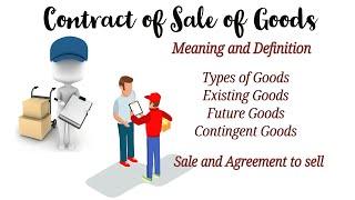 #Sales of Goods Act #goods #typesofgoods #future #existing #contingent goods #agreementtosell |Tamil