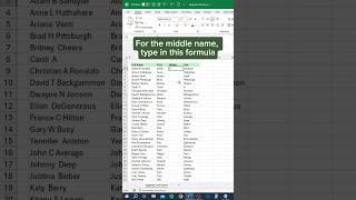 Separating Full Names in Excel‼️ #excel