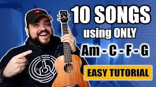 10 EASY Ukulele Songs using ONLY 4 CHORDS