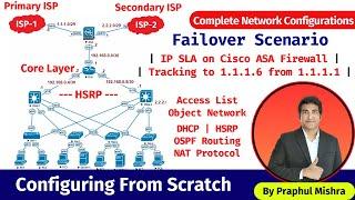 3. Configuring the Company's Network From Scratch | IP SLA on Firewall For Tracking | ASA Failover
