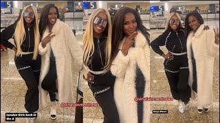 Kenya&Nene Ran Into Each Other At The Airport On Their Way Home From London&Nene Jokes About Filters