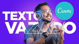 COMO FAZER TEXTO VAZADO NO #CANVA