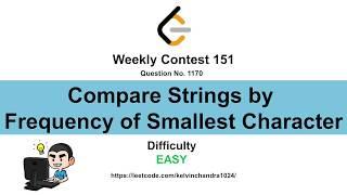 1170  Compare Strings by Frequency of the Smallest Character