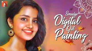 Full Length Smudge Digital Oil painting Tutorial in Autodesk Sketchbook Mobile | Suresh Fruite