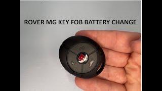 Rover MG Key Fob Battery Replacement