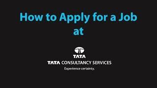 TCS | Online Registration for Job Application - Freshers - Official