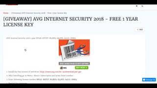 [Giveaway] AVG Internet Security 2018 - Free 1 year license key