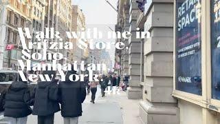 Walk with me in Aritzia store,Soho,Manhattan,New York,4k.