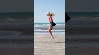 Doing this against the wind was  #jumprope #skipping #beach #tricks