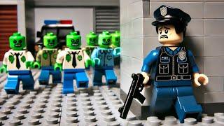 1 Tag und 100 Tage Überleben: Lego Polizei stellt sich einer Horde grüner Zombies