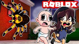 ¡ESCAPA DE LA ARAÑA ASESINA EN ROBLOX!  | ¿SOBREVIVIREMOS? BEBE NOOB Y BEBE NOOBSI