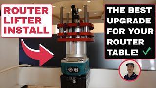 Router Table Lift for Micro Adjustment - DIY Install