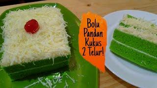 BOLU PANDAN KUKUS 2 TELUR TAKARAN SENDOK ENAK DAN LEMBUT!!!