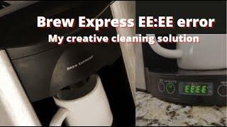 Brew Express Coffee Maker EE:EE Error - A solution for cleaning the inline water system