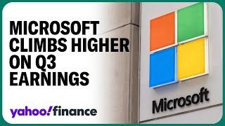 Microsoft stock climbs higher on Q3 earnings, cloud revenue
