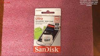 Карта памяти microSDXC UHS-I SANDISK Ultra 80 64ГБ , Class 10 ( SDSQUNS-064G-GN3MN ) обзор и тест