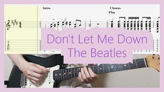 The Beatles - Don't Let Me Down Guitar Cover with Tab