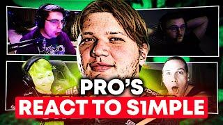 PRO'S REACT TO S1MPLE GODLY PLAYS