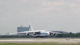 Arrival of The Antonov An124-100 at Kuala Lumpur International Airport carrying a set of KLAV train