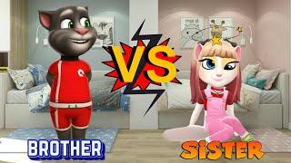 Brother VS Sister || My talking Angela 2 || My Tom 2