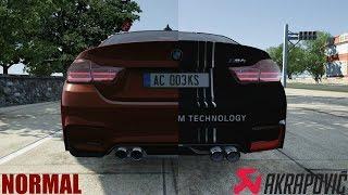 Assetto Corsa BMW M4 Akrapovic VS Normal Exhaust!