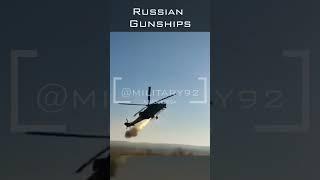 Why are Russian Gunships shooting rockets in the air?