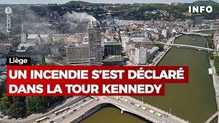 Liège : un incendie dans la tour Kennedy - RTBF Info