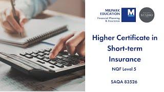 Financial Planning & Insurance: Online Open Week - Higher Certificate in Short-term Insurance(NQF 5)