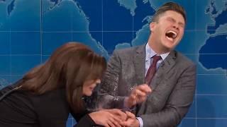 Weekend Update Guests Making Colin Jost LOSE It for 4 Mins Straight