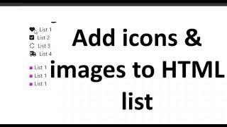 How to Add Images or Icons Before HTML List Items