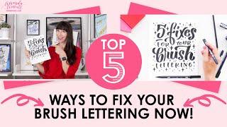 TOP 5 Easy Ways to Fix Your Brush Lettering NOW! - Amanda Arneill | Hand Lettering