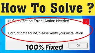 Fix Fortnite Corrupt Data Found, Please Verify Your Installation | Serialization Error Action Needed