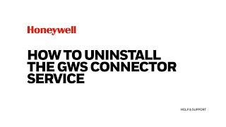 How to uninstall the GWS Connector Service